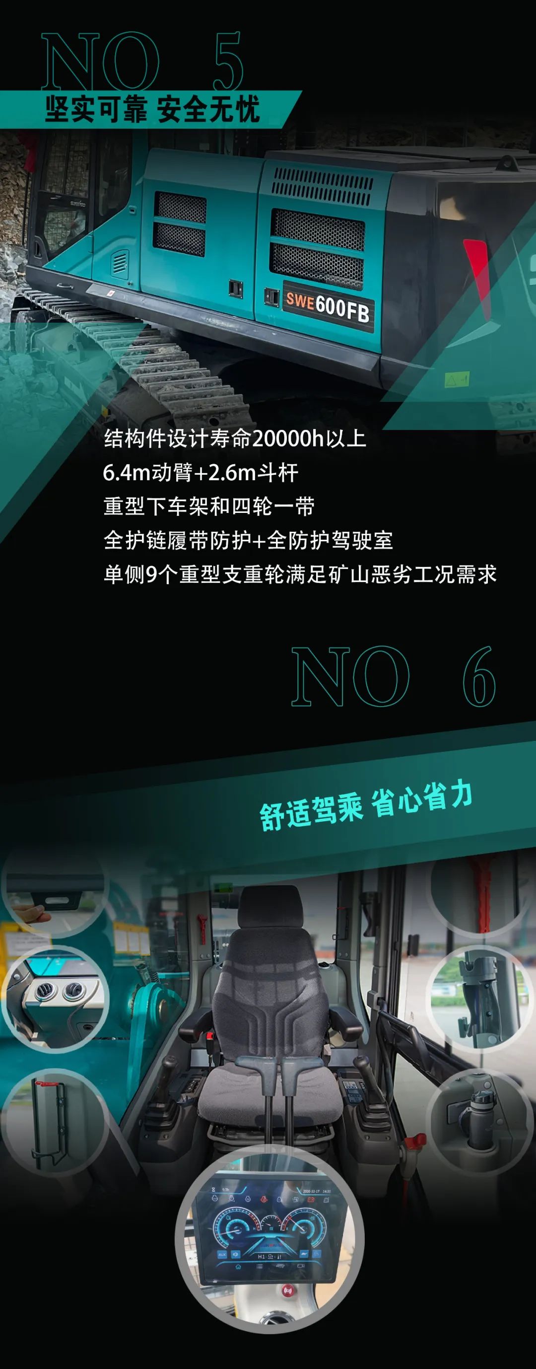 一圖讀懂 | 專為礦山重載施工而生！山河智能SWE600FB破碎錘重磅回歸