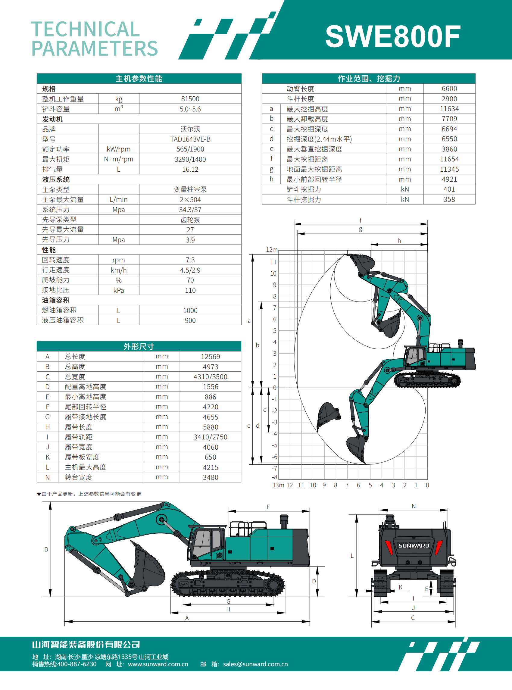 SWE800F 大型挖掘機